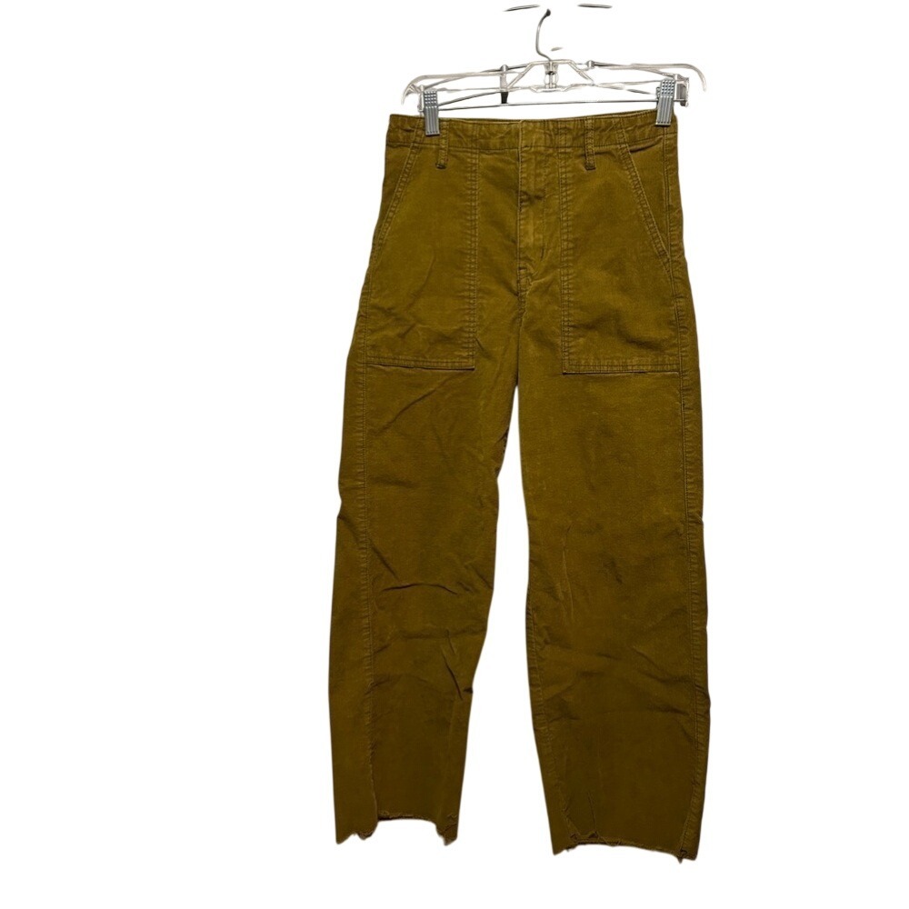 BDG Urban Outfitters Green Corduroy Pants Womens Size 4 Raw Hem High Waist